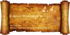 Lapis Alexandra névjegykártya